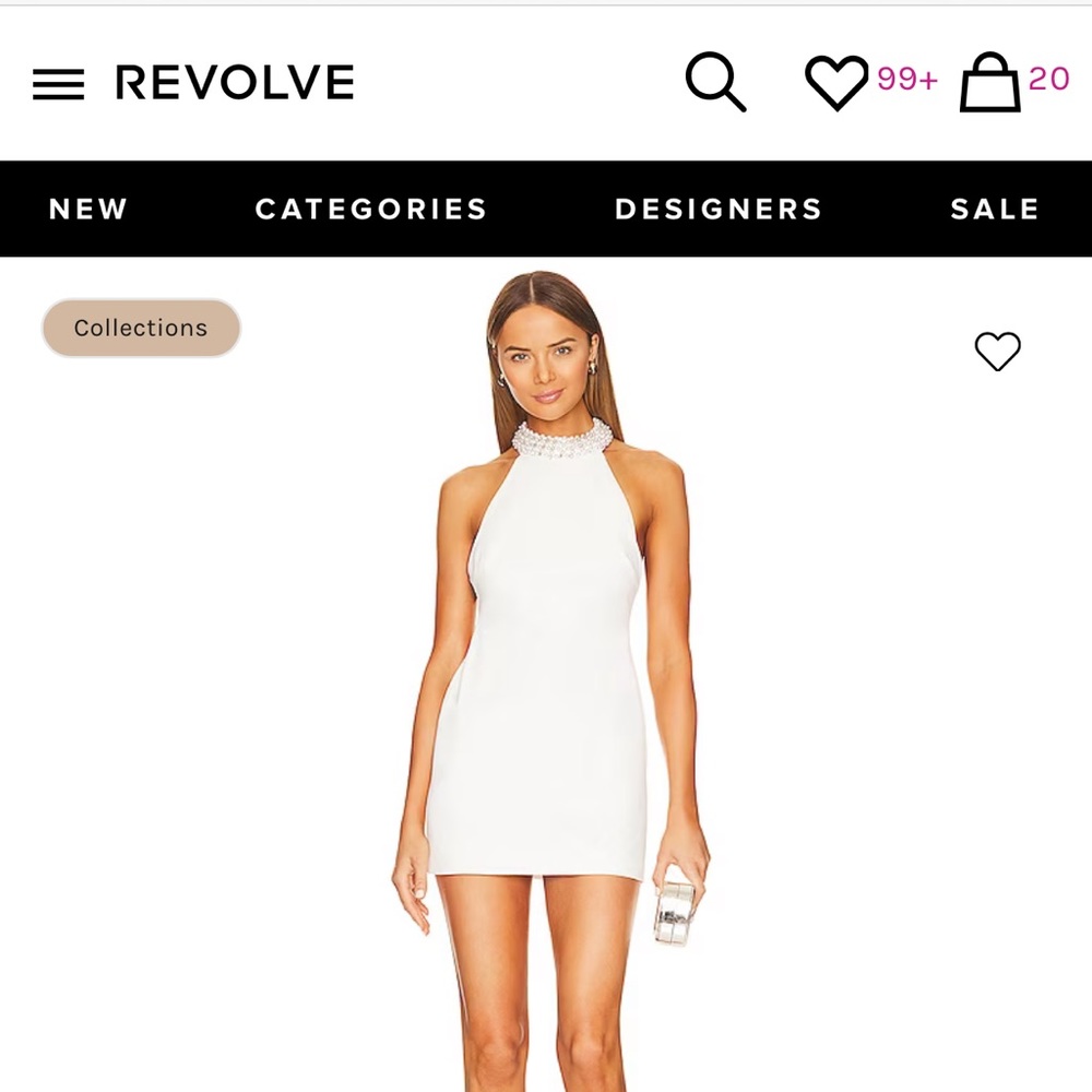 Retrofete Penelope Dress in White